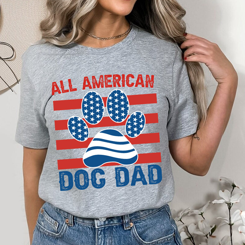 Petthouse | Father's Day Dog Lover Shirt, 4th Of July Shirt,  American Dog Dad Independence Day