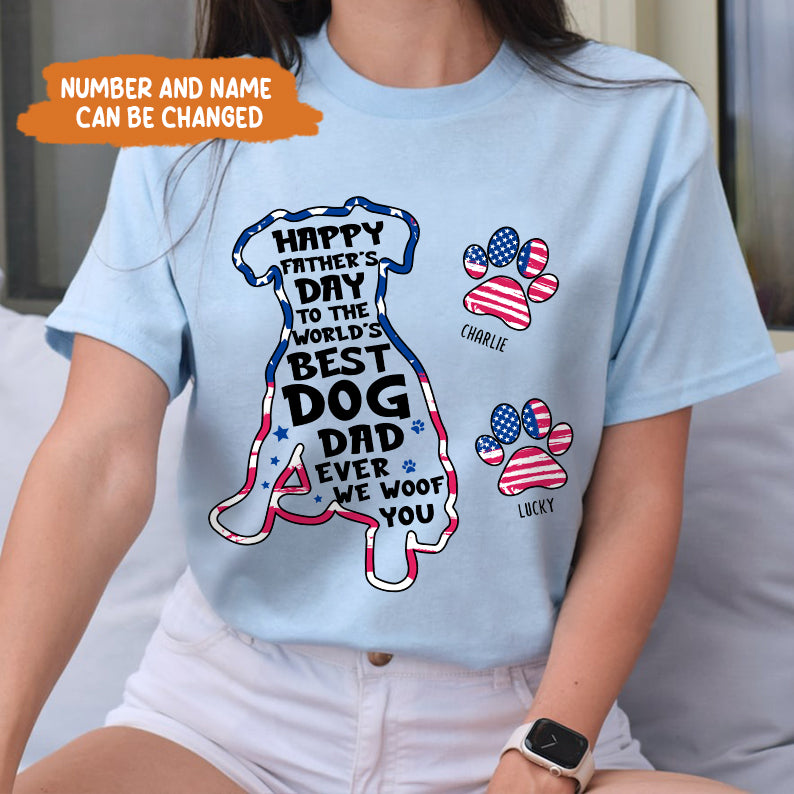 Petthouse | Personalized Father's Day Dog Shirt, Happy Father's Day To The Best Dog Dad Shirt