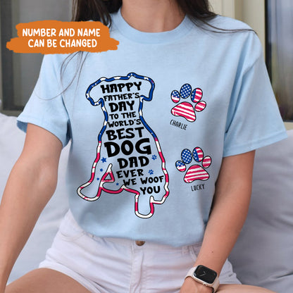 Petthouse | Personalized Father's Day Dog Shirt, Happy Father's Day To The Best Dog Dad Shirt