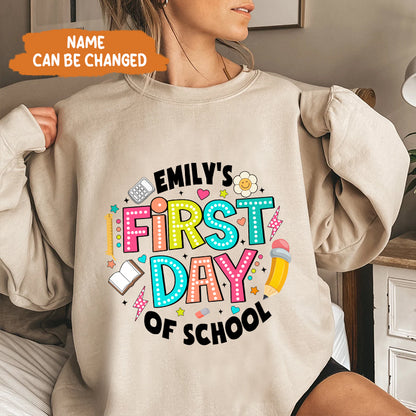 Petthouse | Custom Happy First Day Of School Shirt, Teacher Gift, Back To School Shirt