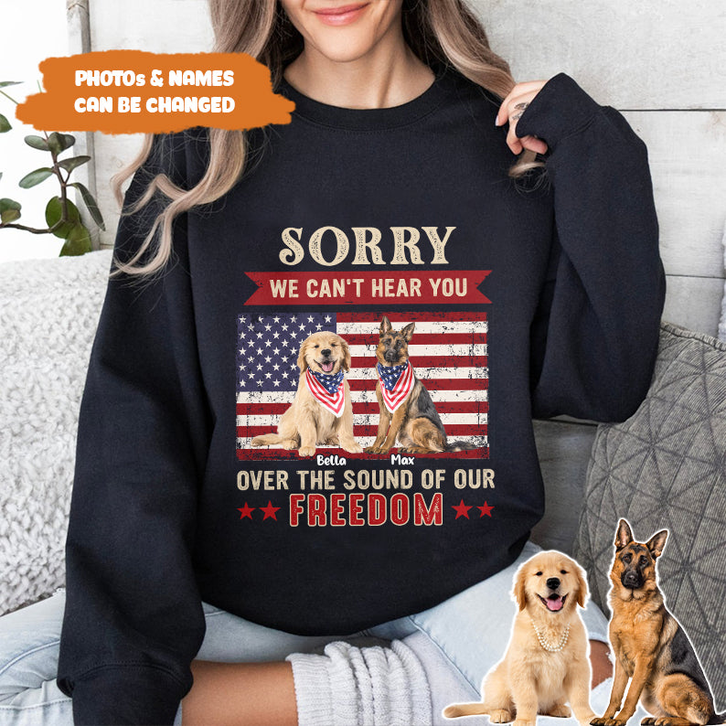 Petthouse | Custom Dog Happy 4th July Sound Of Freedom Dog Shirt, Independence Day, Gift Dog Lovers