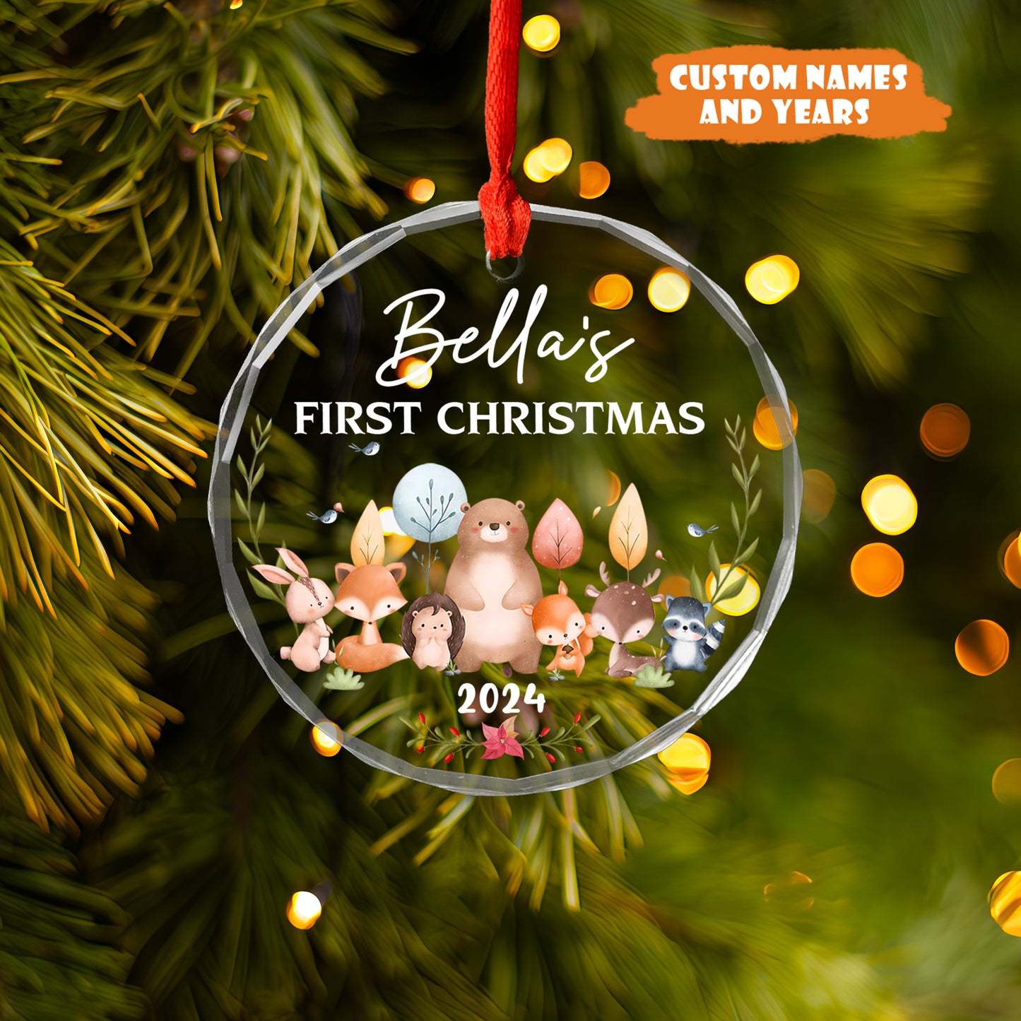 Petthouse | Personalized Baby's First Christmas Ornament 2024, Christmas Ornament, Baby Ornament Xmas