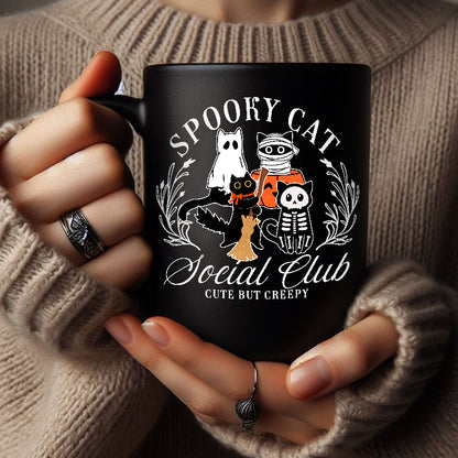 Petthouse | Spooky Cat Social Club Shirt, Halloween Cat Shirt,Cat Lover Shirt, Funny Ghost Cat