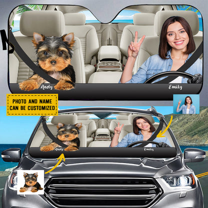 Petthouse | Custom Photo Sunshade Funny Go To Beach Together Windshield Sun Shade  For Dog Mom Dog Dad