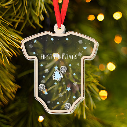 Petthouse | Personalized Baby's First Christmas Ornament 2024, 1st  Baby Christmas, 4d Baby Shaker Ornament