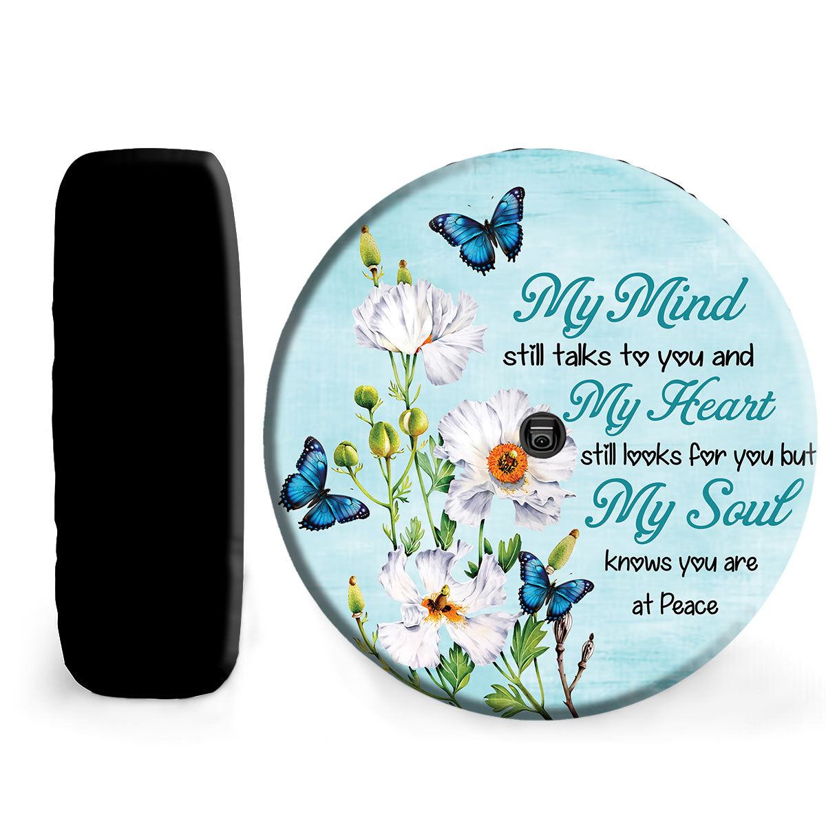 Petthouse | Butterfly Memorial Tire Storage Bag My Soul Knows You Are At Peace Remembrance Gifts Spare Tire Cover