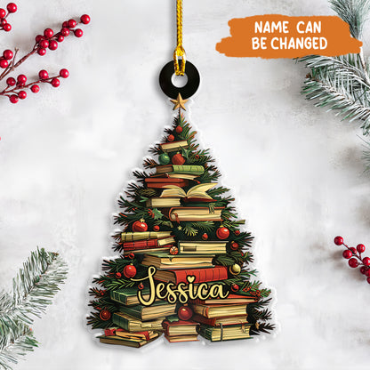 Petthouse | Personalized Christmas Book Tree Ornament, Bookish Ornament, Book Lover Gift, Bookworm Gifts