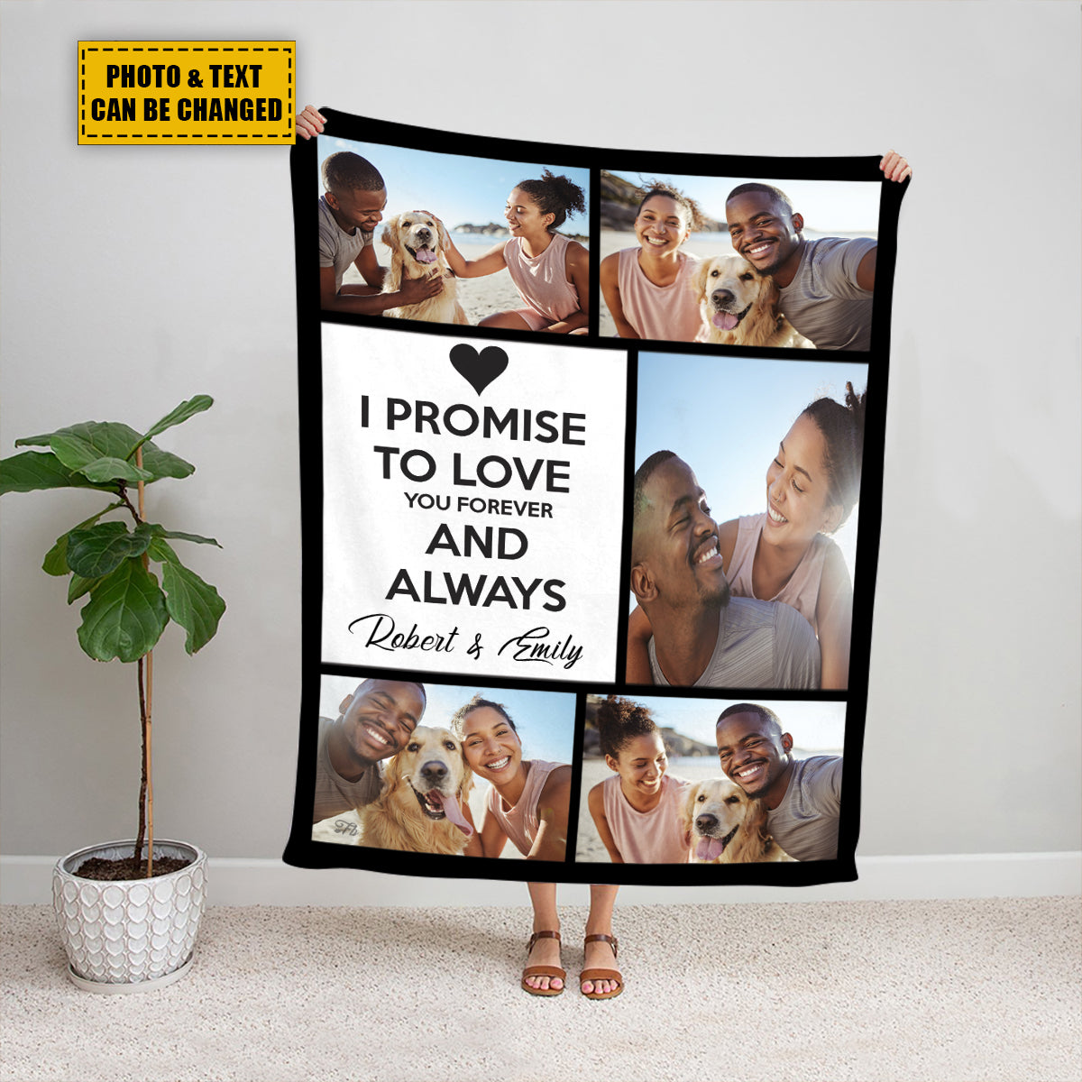 Petthouse | Custom Photo Blanket For Couples, Fleece Throw Blankets, Flannel Picture Blanket, Gifts For Husband