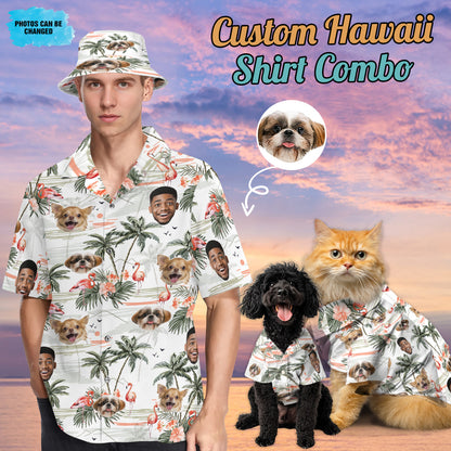 Petthouse | Custom Hawaiian Shirt With Face For Men, Funny Tropical Floral Summer Button Down