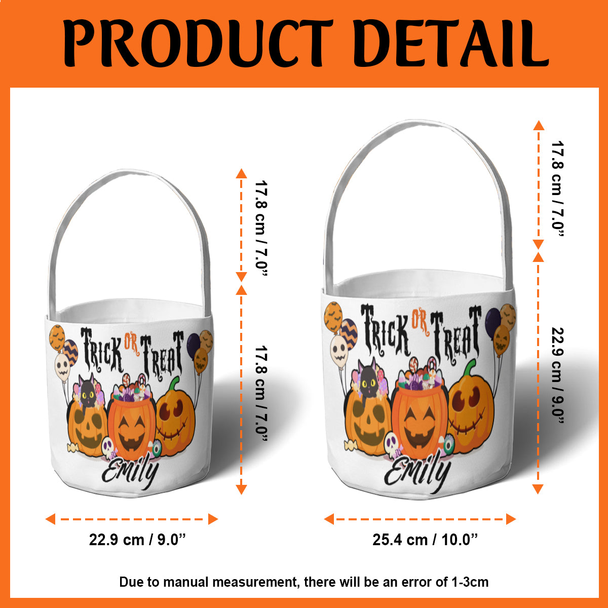 Petthouse | Custom Halloween Candy Bag, Trick Or Treat Bucket, Halloween Bags For Kids, Candy Bags