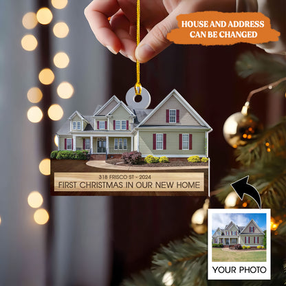 Petthouse | Custom First Christmas In Our New Home Ornament, House Address Ornament, New Home Keepsake