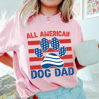 Petthouse | Father's Day Dog Lover Shirt, 4th Of July Shirt,  American Dog Dad Independence Day