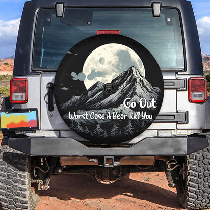 Petthouse | Mountain Moon Night Landscape Funny Quote Spare Tire Cover Car Accessory Truck Decoration Truck Cover