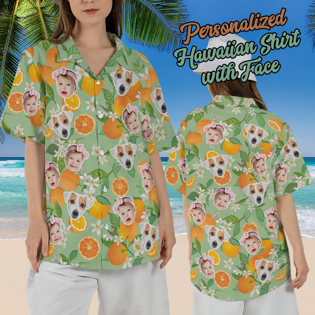 Petthouse | Personalized Man's All-over Print Hawaiian Shirt, Custom Gifts From Son And Daughter