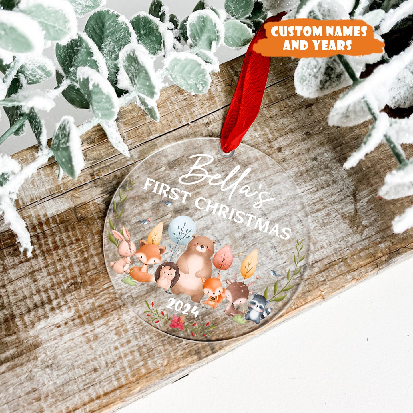 Petthouse | Personalized Baby's First Christmas Ornament 2024, Christmas Ornament, Baby Ornament Xmas