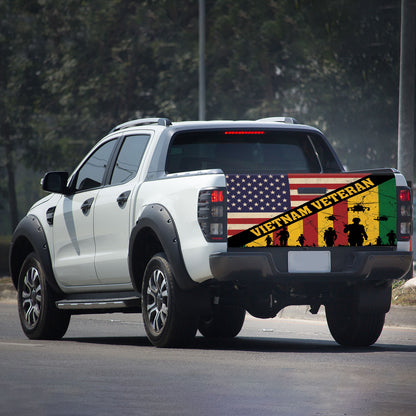 Petthouse | Vietnam Veteran Truck Tailgate Wrap American Flag Tailgate Vinyl Graphic Wrap Car Decorations