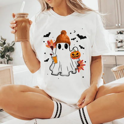 Petthouse | Halloween Ghost Shirt, Cute Ghost Shirt, Womens Halloween Shirt, Spooky Season Shirt