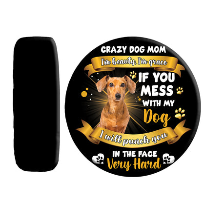 Petthouse | Dachshund Crazy Dog Mom Spare Tire Cover Dog Mama Beauty And Grace Spare Wheel Cover Mothers Day