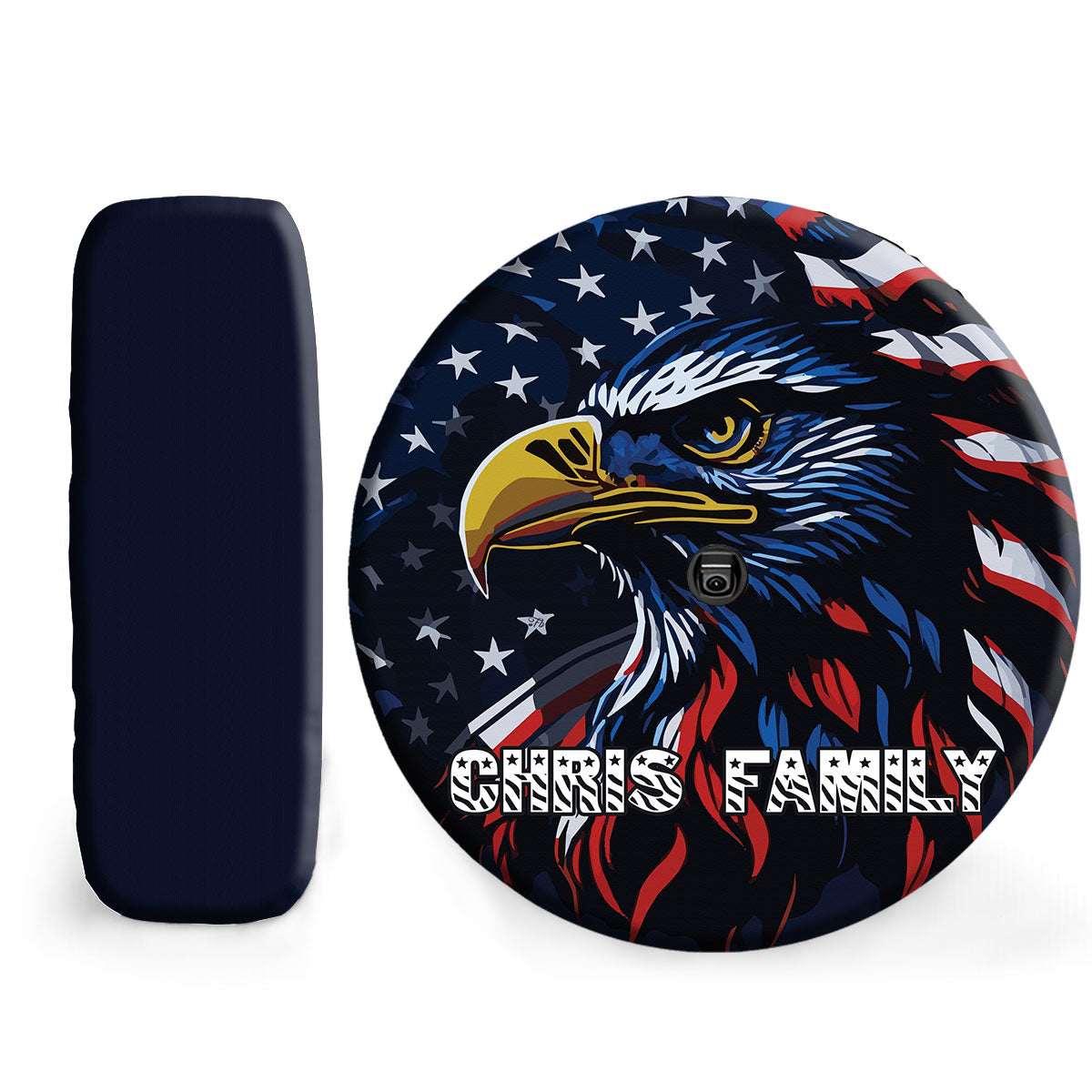 Petthouse | Customized Beautiful Eagle On American Flag Spare Tire Cover For Patriot 4th Of July