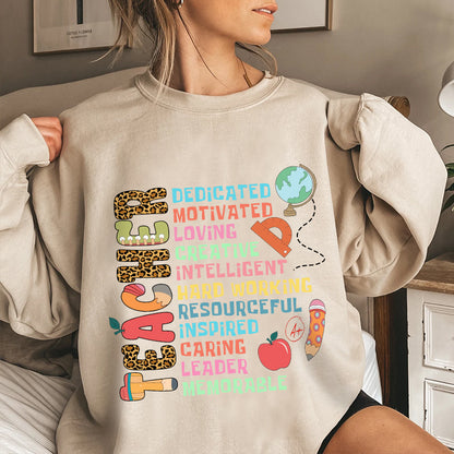 Petthouse | Teacher Dedicated Motivated Loving T Shirt, Back To School T Shirt, Teacher Doodles