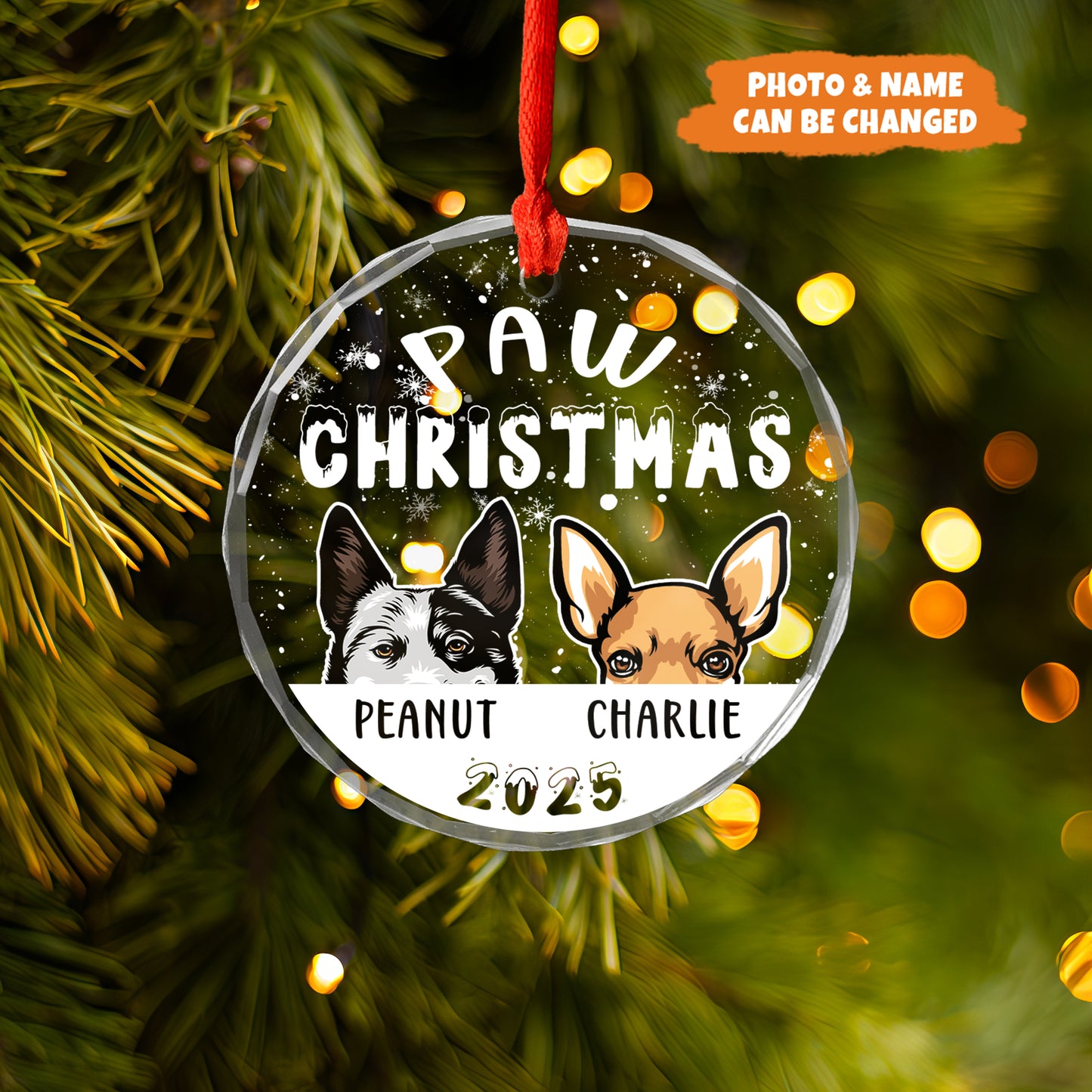 Petthouse | Personalized Dog Xmas Ornament, Dog Christmas Ornament, Paw Christmas, Dog Breed, Cat Lover Gift