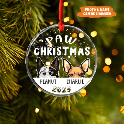 Petthouse | Personalized Dog Xmas Ornament, Dog Christmas Ornament, Paw Christmas, Dog Breed, Cat Lover Gift