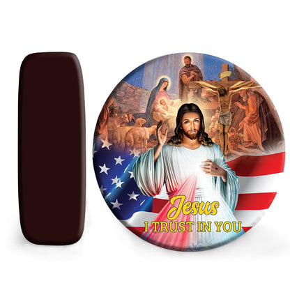 Petthouse | Jesus Spare Tire Cover I Trust In You Tire Cover Jesus Birth Tire Cover Christian Tire Wrap Decor