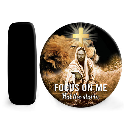 Petthouse | Jesus Christ Holy Bible Lion Of Judah Spare Tire Cover Focus On Me Not The Storm Wheel Cover