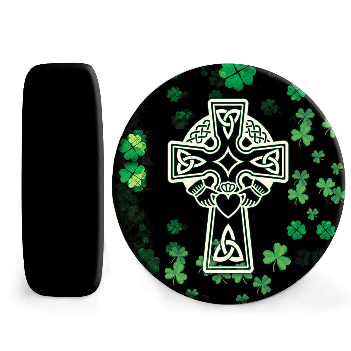 Petthouse | Irish Celtic Cross Shamrock Spare Tire Cover St Patricks Day Gift Decor Car