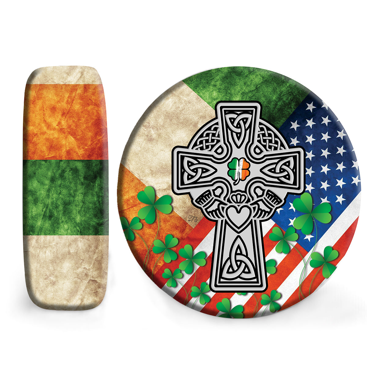 Petthouse | Irish Celtic Cross Irish Flag American Flag Irish Shamrock Spare Tire Cover St Patricks Day