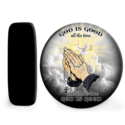 Petthouse | God Is Good Tire Cover Christian Tire Cover Religious Tire Covers Pray Hand Cover Car Decoration