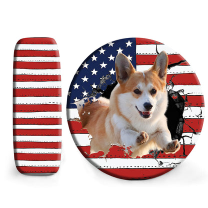 Petthouse | Welsh Corgi Broken Spare Tire Cover Corgi Jumping Wheel Cover Corgi Dog Lover Gift