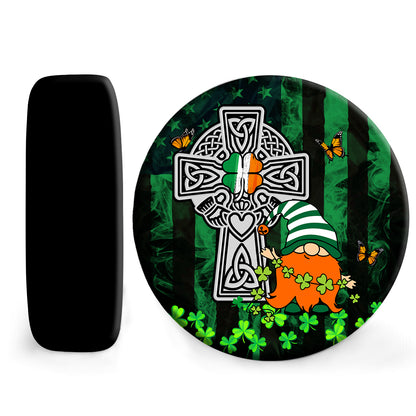 Petthouse | Irish St Patricks Day Gnome Celtic Cross Shamrock American Flag Spare Tire Cover Car Accessories