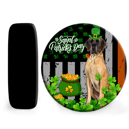 Petthouse | Great Dane Spare Tire Cover St Patrick's Day Tire Cover Clover Irish Tire Wrap Dog Lover