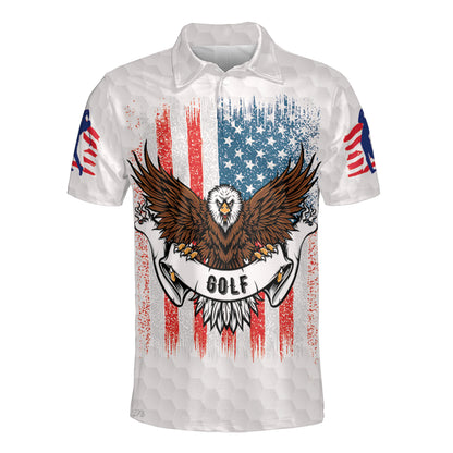 Petthouse | American Eagle Artwork Polo Shirt American Golfer Polo Shirt American Flag Polo Shirt Patriot Gift