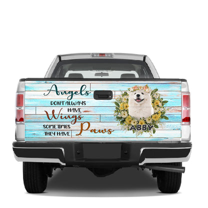 Petthouse | Customize Gift Samoyed Cute Dog Tailgate Vinyl Graphic Wrap Truck Tailgate Decal