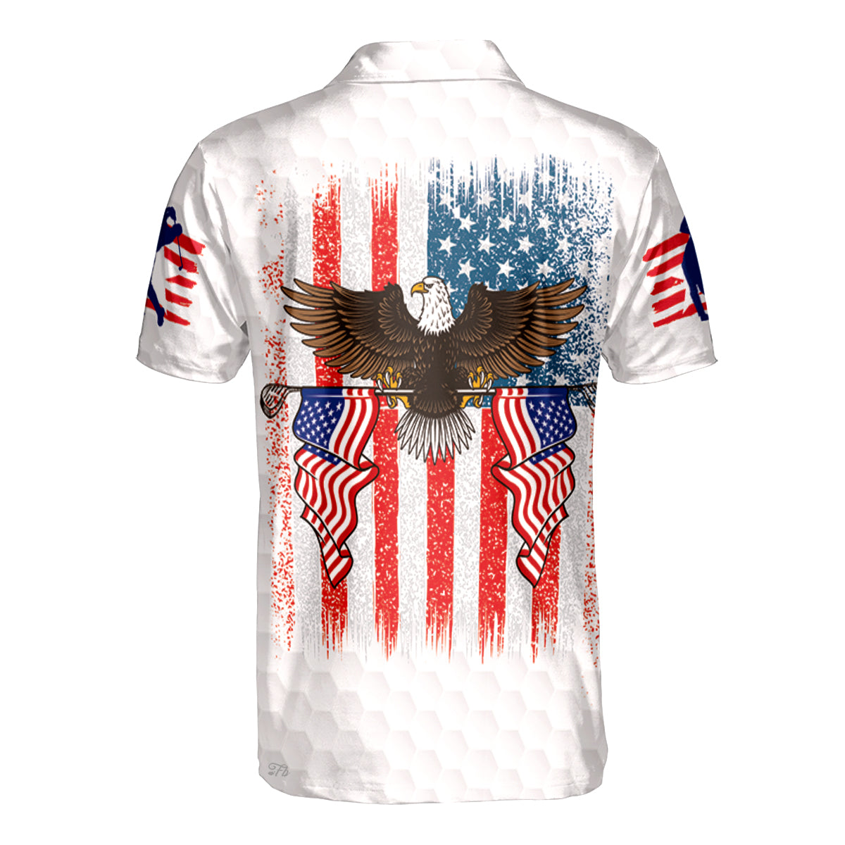 Petthouse | American Eagle Artwork Polo Shirt American Golfer Polo Shirt American Flag Polo Shirt Patriot Gift