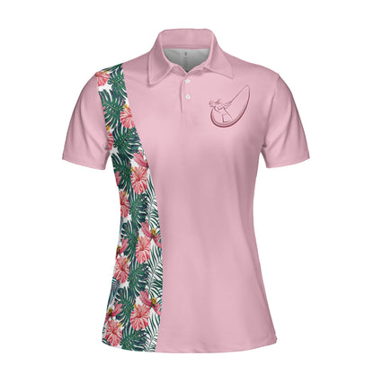 Petthouse | Golf Girl Pink Polo Shirt Golf Tropical Polo Assumming I'm Just An Old Lady Was Your First Mistake