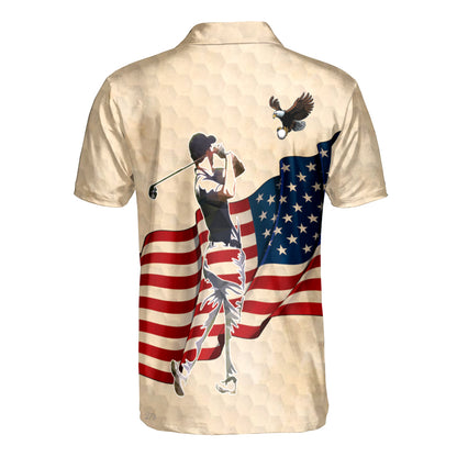 Petthouse | American Golfer Polo Shirt American Eagle Polo Shirt American Flag Polo Shirt Golfer Outfit