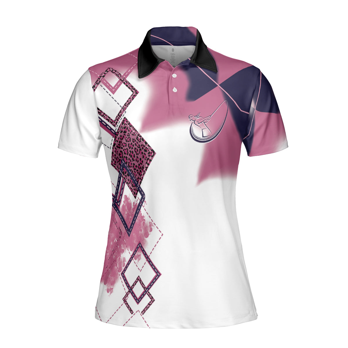 Petthouse | Golf Girl Player Polo Shirt Swing Swear Repeat Women Polo Shirt Golfer Girl Gift