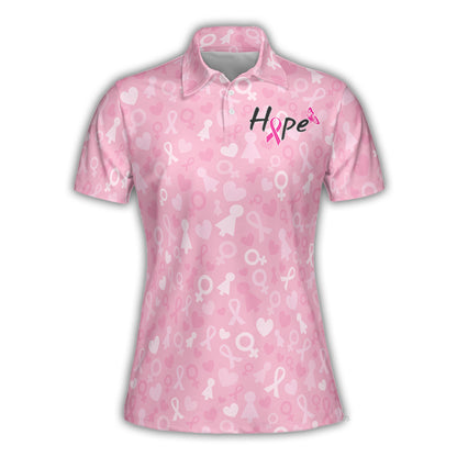 Petthouse | Breast Cancer Awareness Polo Shirt My God Is Stronger Polo Shirt Pink Ribbon Pattern Polo Best Gift