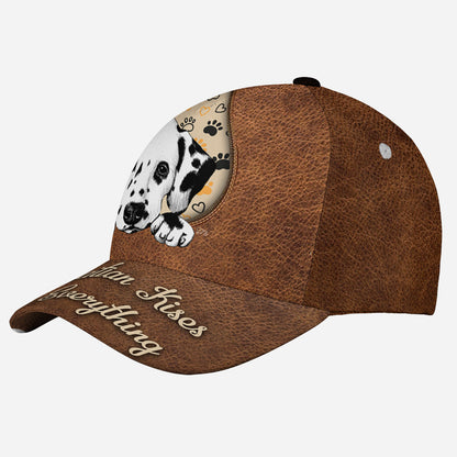 Petthouse | Dalmatian Cute Dog Printed Baseball Cap Pet Paws Leather Print Hat Dog Owner Gift Summer Hat