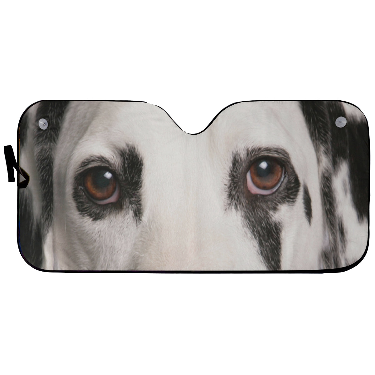 Petthouse | Dalmatian Eyes Printed Car Sun Shade Windshield Funny Dog Automotive Windshield Sunshades Decor