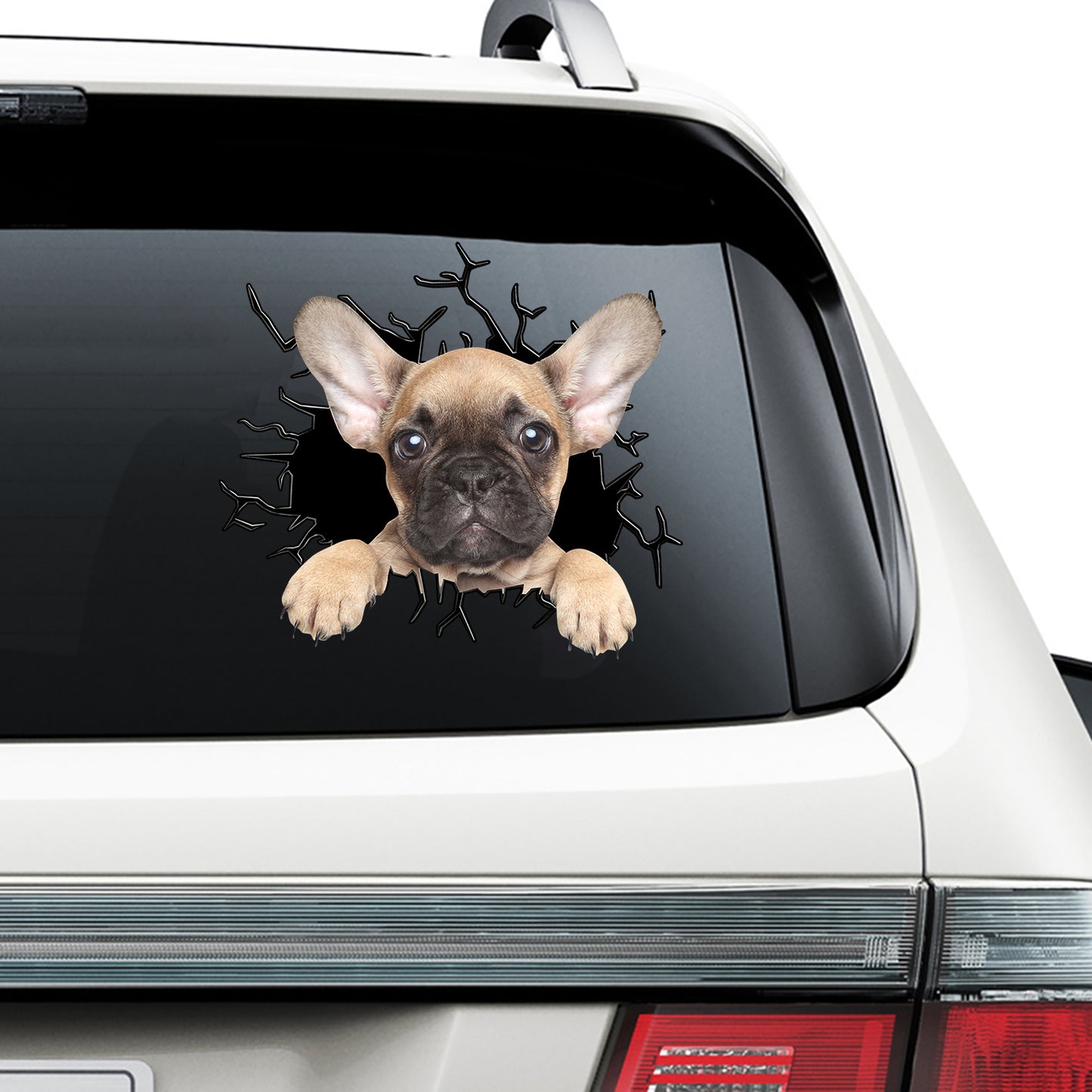 Petthouse | Fawn French Bulldog Puppy Fridge Decal Dog Punched Wall Waterproof Sticker Funny Vinyl Home Decor