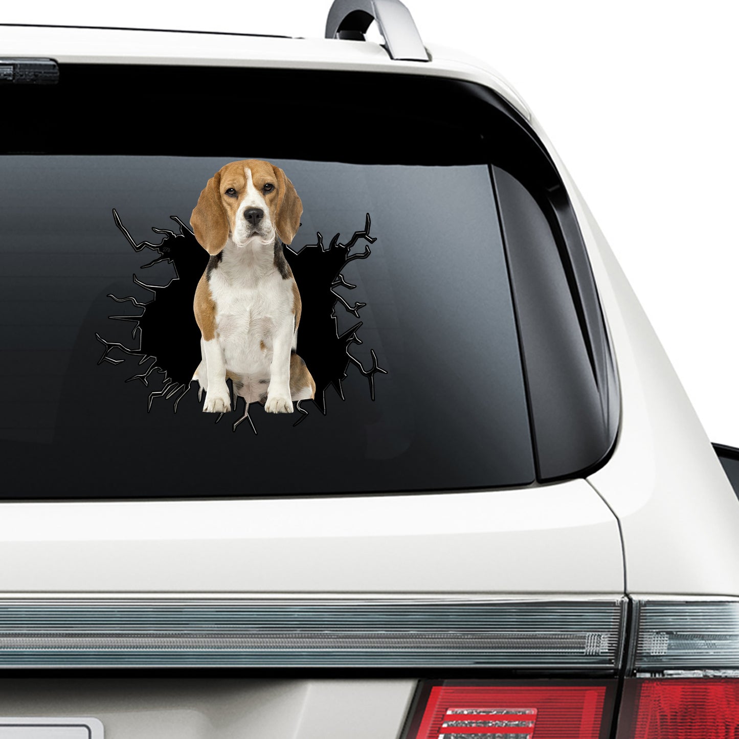 Petthouse | Beagle Vinyl Sticker Dog Car Window Bumper Decal Big Hole Printed Water Bottle Decal Dog Lover