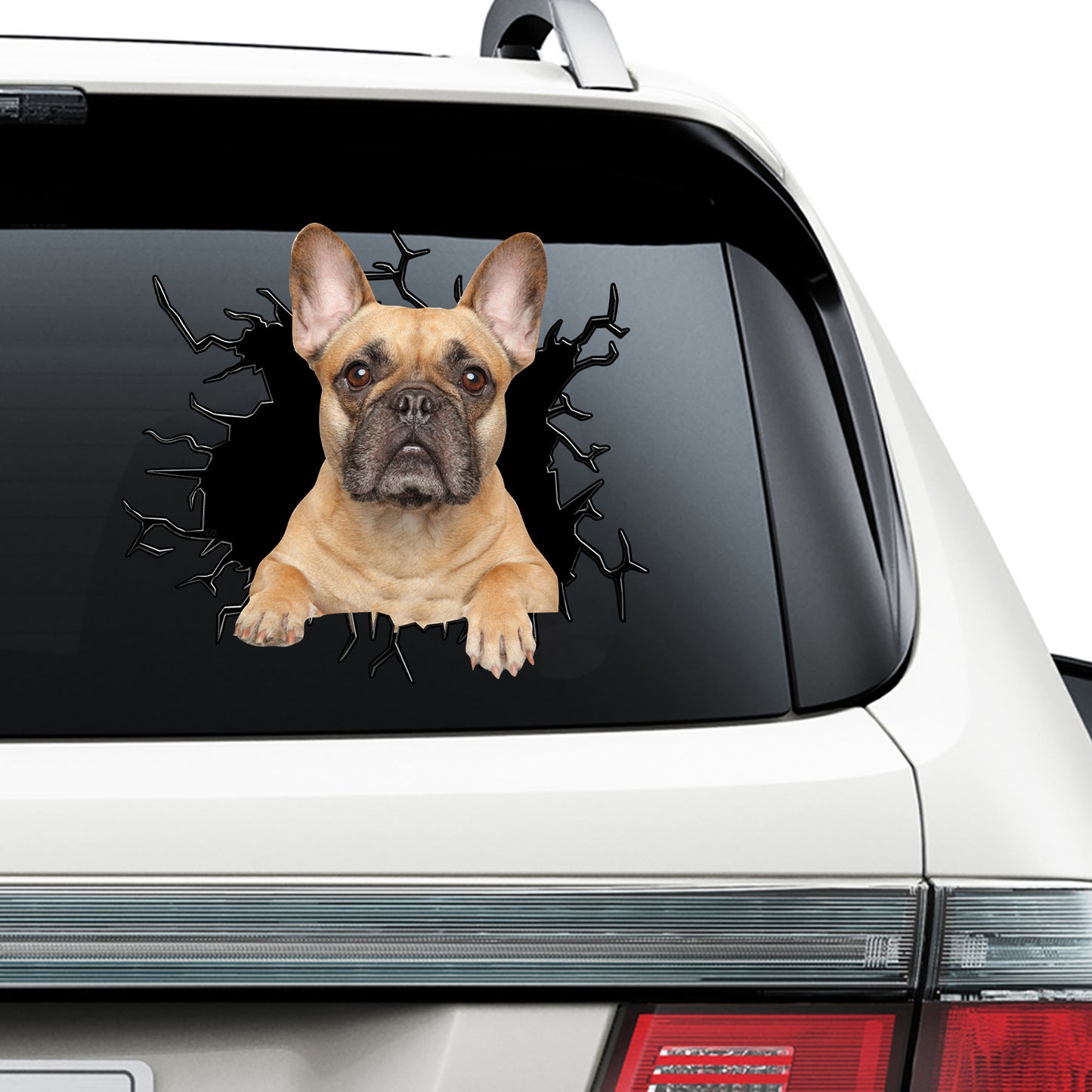 Petthouse | French Bulldog Stickers For Cars Dog Print Decals Window Clings Car Crack Decals Car Decor