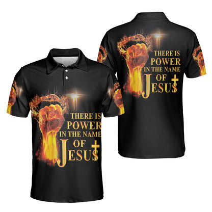 Petthouse | Jesus Christian Polo Shirt There Is Power In The Name Of Jesus Bible Verse Scripture Quote