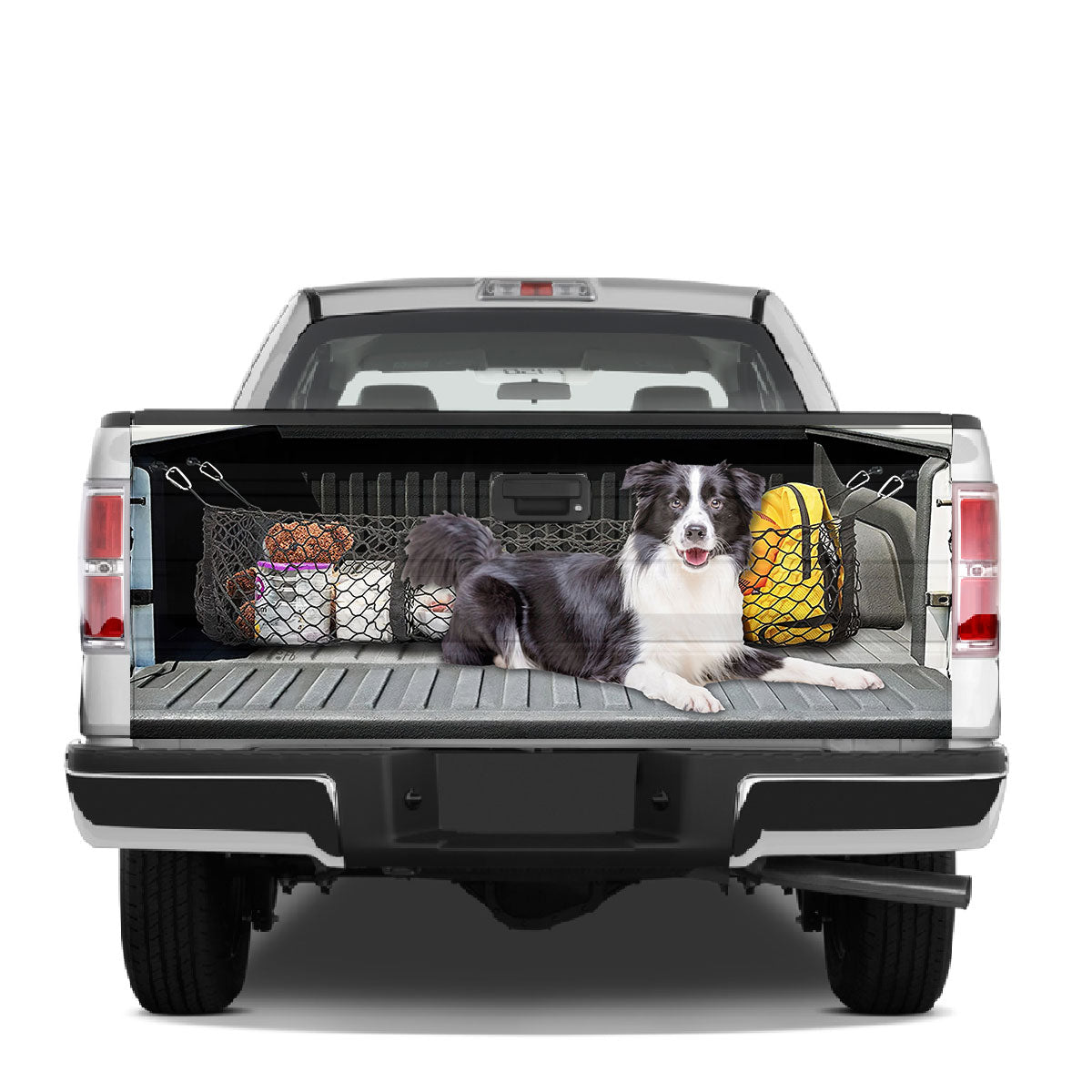 Petthouse | Border Collie In Truck Vinyl Graphics Wrap Dog Tailgate Decals Tailgate Wrap For Trucks Car Decor