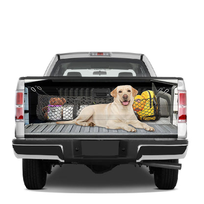 Petthouse | Labrador Retriever Tailgate Wraps For Trucks Storage Cargo Net Print Graphic Wraps Fun Car Decor