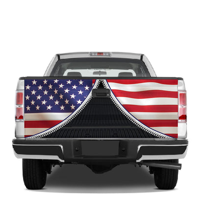 Petthouse | Chihuahua American Flag Bandana Tailgate Wraps For Trucks Patriotic Tailgate Sticker